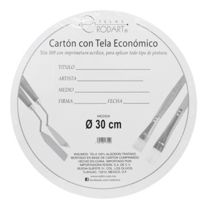 CARTON CON TELA (REDONDO, 30 CENTIMETROS, PIEZA)