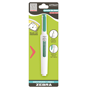 PLUMA CORRECTORA ZEBRA ROLLERBALL 1U PLUMA CORRECTORA ZEBRA ROLLERBALL 1U