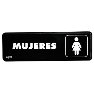 LETRERO BA OS MUJERES 26X9 CM LETRERO BA OS MUJERES 26X9 CM