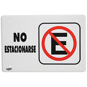 LETRERO NO ESTACIONARSE 35x24C LETRERO NO ESTACIONARSE 35x24C