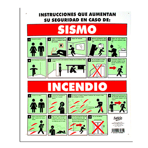 LETRERO SISMO  E INCENDIO ABLON PIEZA