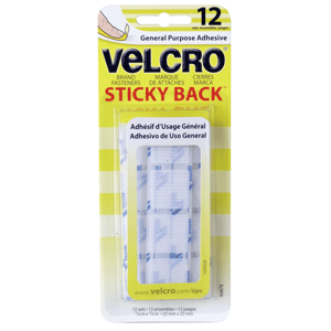 VELCRO ADHESIVO EN CUADROS (22 MM, COLOR BLANCO)