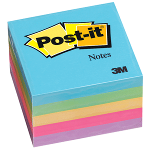 POST-IT 3M (3 X 3 PULGADAS, PAQUETE DE 5 PIEZAS)