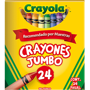 CAJA DE CRAYONES CRAYOLA (JUMBO, 24 COLORES)