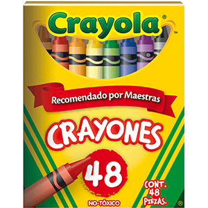 CAJA DE CRAYONES CRAYOLA (DE CERA, 48 COLORES)