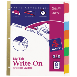 SEPARADORES BORRABLES 8 PESTAÑAS MULTICOLOR 1 JUEGO