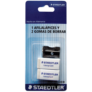 BORRADOR STAEDTLER (2 PIEZAS, INCLUYE SACAPUNTAS)