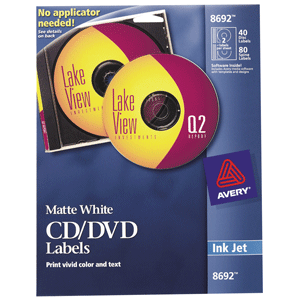 ETIQUETA AVERY ADHESIVA CD DVD,INKJET,40 UNIDADES | Office Depot Guatemala
