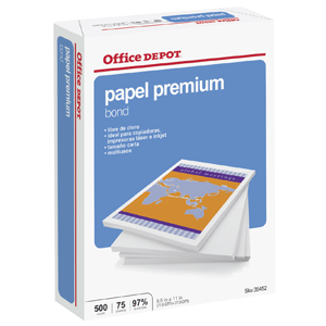 PAPEL OFFICE DEPOT (CARTA PREMIUM 75 GRAMOS RESMA)