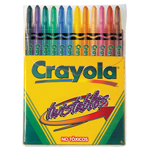 CRAYONES CRAYOLA MINI TWISTABLES RETRACTILES 12U