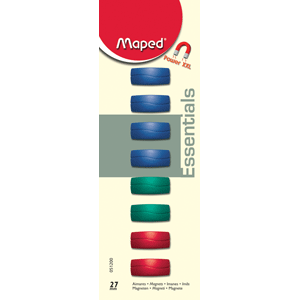 IMAN RECTANGULAR MAPED (COLORES PAQUETE 8 PIEZAS)
