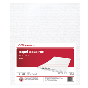 PAPEL OFFICE DEPOT (CASCARON 360 GRAMOS 4 HOJAS)