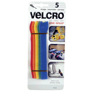 VELCRO EN TIRAS ONE WRAP 1/2 X 8 PULGADAS, COLORES VELCRO EN TIRAS ONE WRAP 1/2 X 8 PULGADAS, COLORES