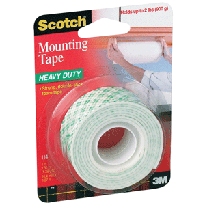 CINTA DE MONTAJE SCOTCH, (DE 25MM X 1.2 METROS)