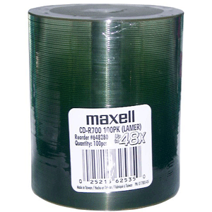 CD-R MAXELL 100PK 48X 80 MIN.