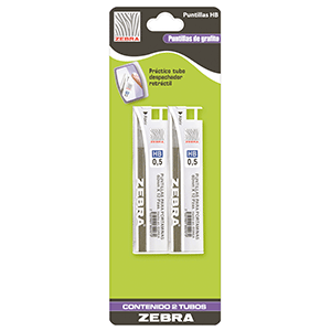 MINAS ZEBRA GRAFITO 0.5 HB 2U MINAS ZEBRA GRAFITO 0.5 HB 2U