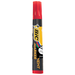 MARCADOR PERMANENTE COLOR ROJO (1 UNIDAD)