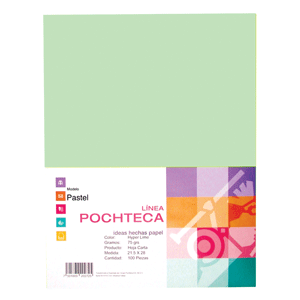 PAPEL POCTHECA (VERDE PASTEL 100 HOJAS 75 GRMAOS)