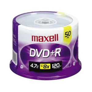DVD+R 4.7 8X 50 PK MAXELL