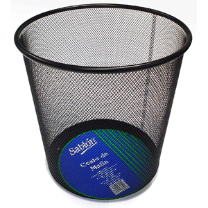 BASURERO DE MALLA NEGRO SABLON BASURERO DE MALLA NEGRO SABLON