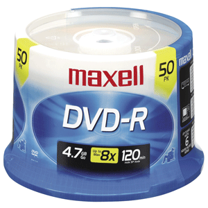 DVD-R 4.7 8X 50 PK MAXELL