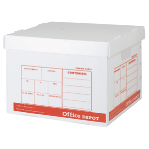 CAJA PARA ARCHIVO OFFICE DEPOT (CARTA, PLASTICO)