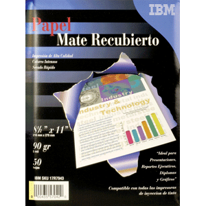 PAPEL IBM (FOTOGRAFICO, CARTA, 5O HOJAS, MATE)