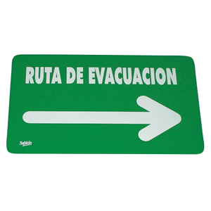 LETRERO RUTA EVAC.FLECHA DERECHA LETRERO RUTA EVAC.FLECHA DERECHA