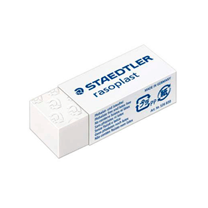 BORRADOR STAEDTLER RASOPLAST (2 PIEZAS, BLANCO)