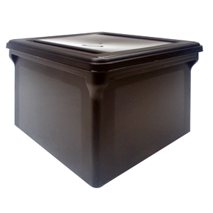 CAJA PLASTICA, ORGANIZADORA, CON TAPA, 6LTS, NEGRA