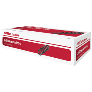 ARILLO OFFICE DEPOT 1/4 PULGADAS (METALICO, NEGRO)