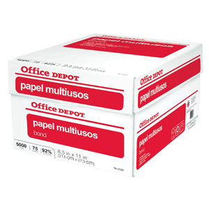 CAJA DE PAPEL OFFICE DEPOT (5000 HOJAS, 75 GRAMOS)