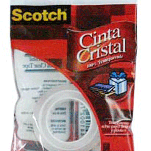 TAPE CRISTAL SCOTCH (18MM X 10 METROS EN BOLSA)
