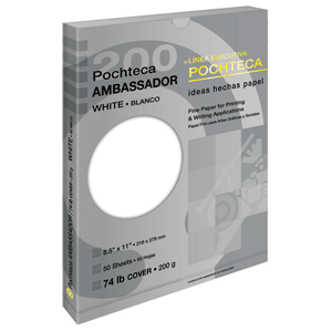 PAPEL AMBASSADOR BLANCO 200G 50HJS PAPEL AMBASSADOR BLANCO 200G 50HJS