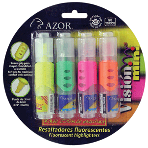 RESALTADOR VISION MINI B/4 COL. SURTIDOS RESALTADOR VISION MINI B/4 COL. SURTIDOS
