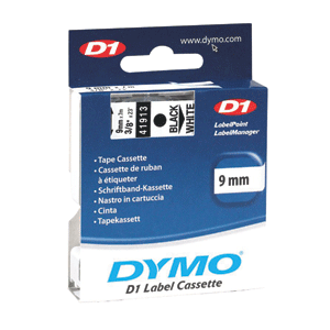 ETIQUETA DYMO D1 9MM NEGRO/BLANCO