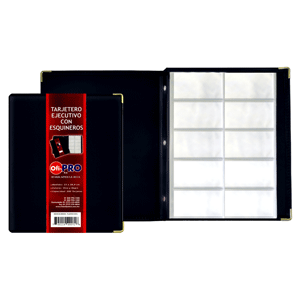 TARJETERO EJECUTIVO NEGRO C/ESQU.200 PIEZAS TARJETERO EJECUTIVO NEGRO C/ESQU.200 PIEZAS