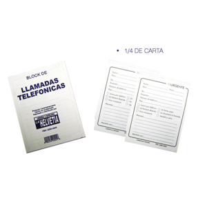 BLOCK DE LLAMADAS TELEFONICAS (80 HOJAS) BLOCK DE LLAMADAS TELEFONICAS (80 HOJAS)