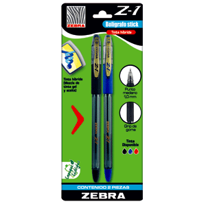BOLIGRAFO ZEBRA (PUNTO MEDIANO,2 PIEZAS,CON GRIP) BOLIGRAFO ZEBRA (PUNTO MEDIANO,2 PIEZAS,CON GRIP)