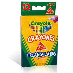 CAJA DE CRAYONES CRAYOLA (DE CERA, TRIANGULARES)