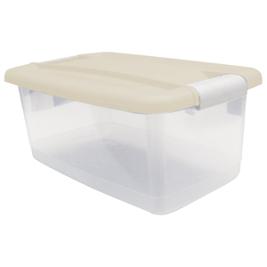 CAJA (ARCHIVADORA, CLICK, TAPA MARFIL, 16 LITROS) CAJA (ARCHIVADORA, CLICK, TAPA MARFIL, 16 LITROS)