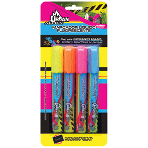 MARCADOR PARA PIZARRON (FLUORESCENTE) 4 UNIDADES MARCADOR PARA PIZARRON (FLUORESCENTE) 4 UNIDADES