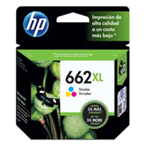 CARTUCHO DE TINTA HP 662XL TRICOLOR ORIGINAL 