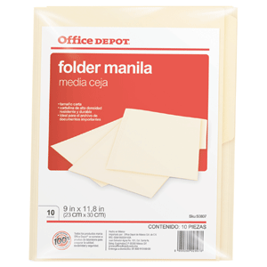 FOLDER CARTA MANILA OD C/10 PZAS