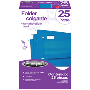 FOLDER COLGANTE WILSON JONES (OFICIO, AZUL)