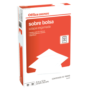 SOBRE OFFICE DEPOT (BOLSA CARTA BLANCA 50 SOBRES)