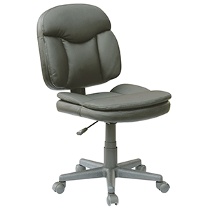 SILLA DE TRABAJO OFFICE DEPOT (PIEL, COLOR NEGRO)