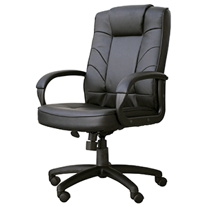 SILLA COSCORP DE PIEL (COLOR NEGR0)