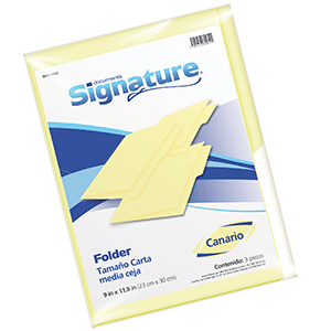 FOLDER SIGNATURE (CARTA, AMARILLO, 3 UNIDADES)