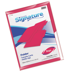 FOLDER SIGNATURE CARTA  ROJO 3F FOLDER SIGNATURE CARTA  ROJO 3F